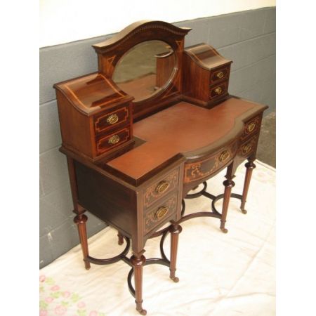 Antiker Massivholz Schreibtisch Mahagoni englisch ca 1900