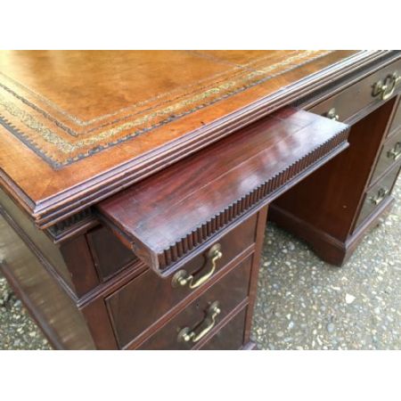 Antiker Massivholz Mahagoni Schreibtisch britisch ca 19. Jh