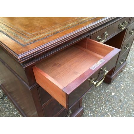 Antiker Massivholz Mahagoni Schreibtisch britisch ca 19. Jh