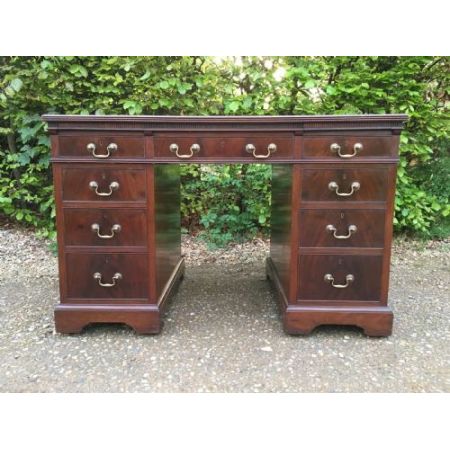 Antiker Massivholz Mahagoni Schreibtisch britisch ca 19. Jh