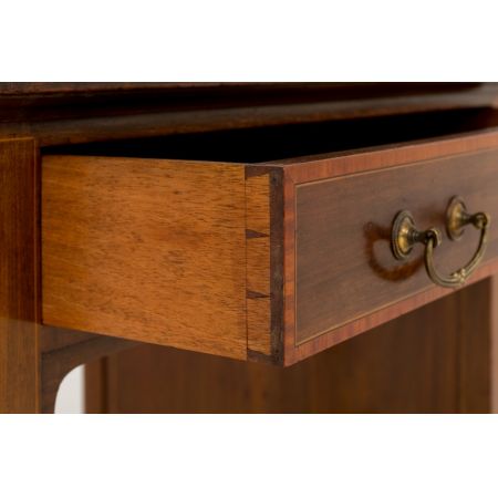 Antiker britischer Sheraton Revival Mahagoni Schreibtisch ca 1890