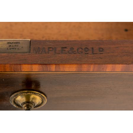 Antiker britischer Sheraton Revival Mahagoni Schreibtisch ca 1890