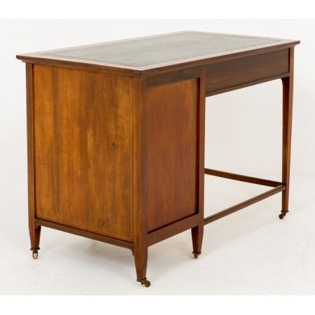 Antiker britischer Sheraton Revival Mahagoni Schreibtisch ca 1890