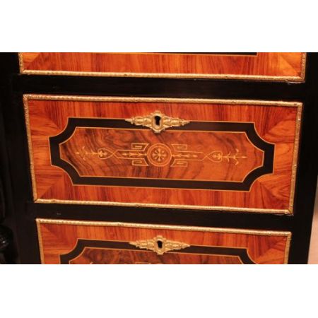 Britischer antiker Schreibtisch Massivholz Nussbaum ca 1860