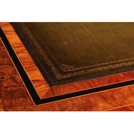 Britischer antiker Schreibtisch Massivholz Nussbaum ca 1860