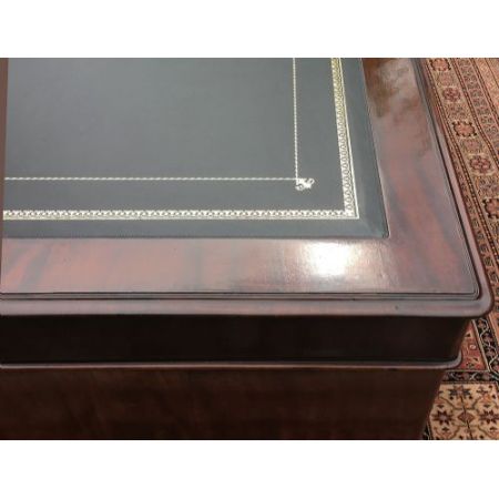 Antiker Massivholz Partner Schreibtisch Mahagoni englisch ca 1860