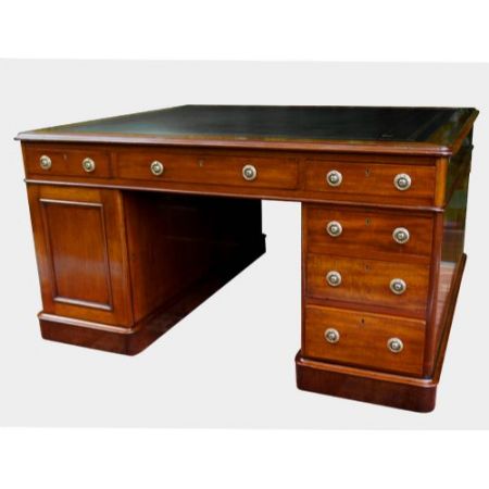Englischer antiker Partner Schreibtisch Mahagoni ca 1860