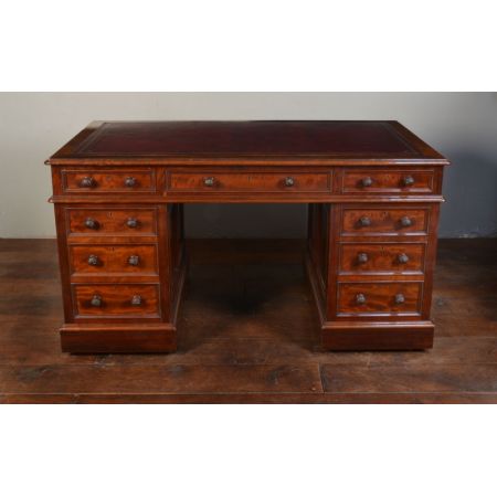 Englischer antiker klassischer Mahagoni Schreibtisch ca 1850