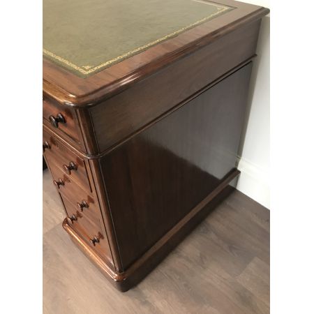 Viktorianischer englischer Mahagoni Schreibtisch ca 1850