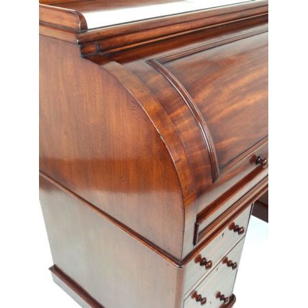 Viktorianischer antiker Rolltop Sekretär Mahagoni britisch ca 1860