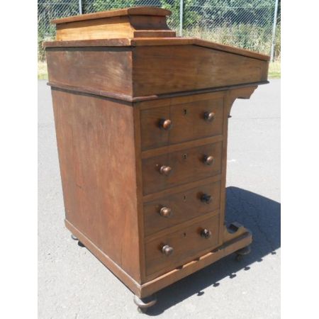 Englischer viktorianischer Nussbaum Schreibtisch Davenport antik ca 1880