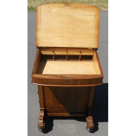 Englischer viktorianischer Nussbaum Schreibtisch Davenport antik ca 1880