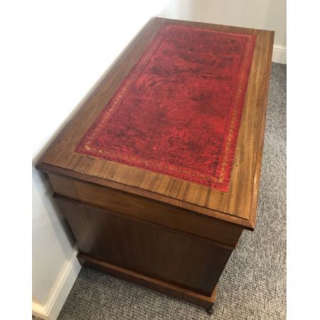 Antiker edwardianischer Schreibtisch Massivholz englisch ca 1890