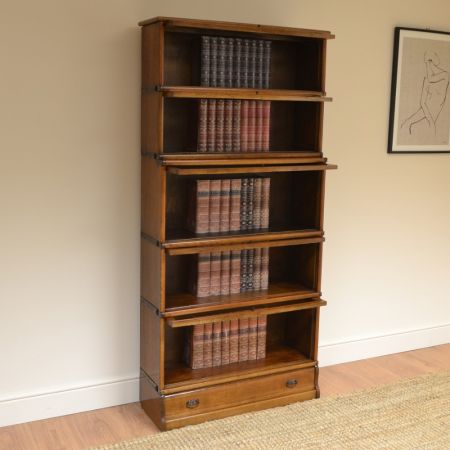 Britischer antiker Globe Wernicke Bücherschrank Eiche edwardianisch ca 1890