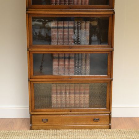 Britischer antiker Globe Wernicke Bücherschrank Eiche edwardianisch ca 1890