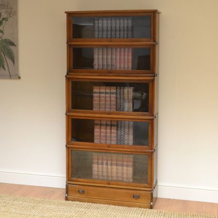 Britischer antiker Globe Wernicke Bücherschrank Eiche edwardianisch ca 1890