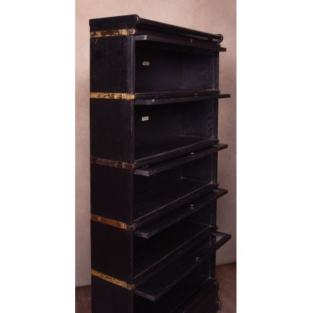 Antiker edwardianischer Eichen Bücherschrank Globe Wernicke englisch ca 1890