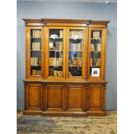 Viktorianischer antiker Bücherschrank Eiche britisch ca 1870