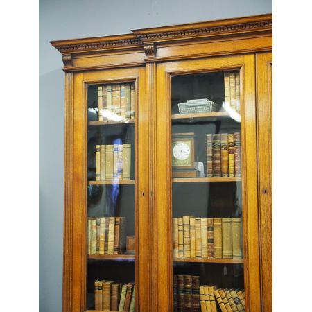 Viktorianischer antiker Bücherschrank Eiche britisch ca 1870