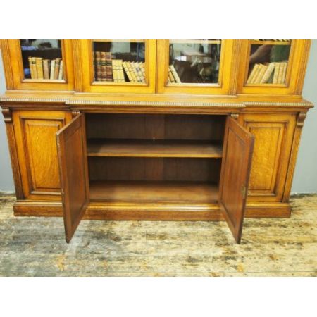 Viktorianischer antiker Bücherschrank Eiche britisch ca 1870