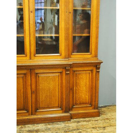 Viktorianischer antiker Bücherschrank Eiche britisch ca 1870