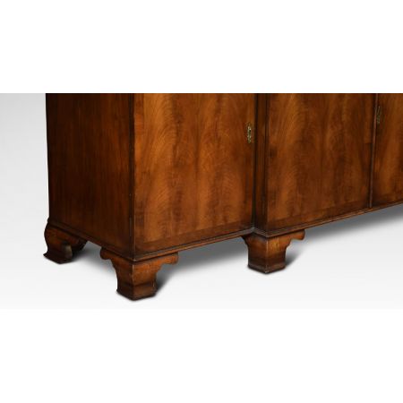 Antiker englischer Nussbaum Bücherschrank Bureau Bookcase ca 1910