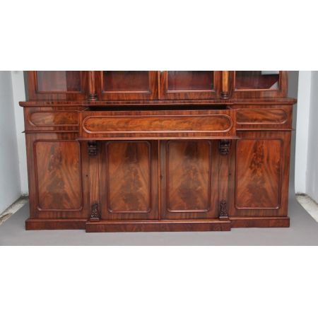 Englischer Massivholz Mahagoni Bücherschrank antik ca 1830