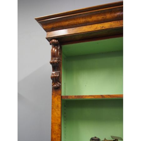 Viktorianisches antikes Nussbaum Bücherregal englisch ca 1870