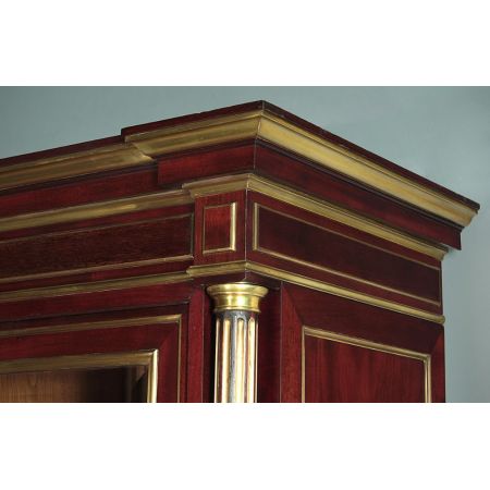 Französischer antiker Mahagoni Bücherschrank ca 1900