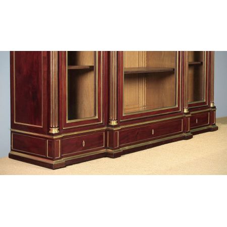 Französischer antiker Mahagoni Bücherschrank ca 1900