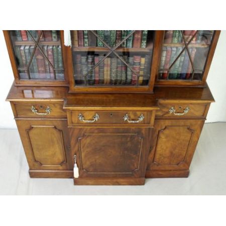 Britischer antiker Mahagoni Bücherschrank edwardianisch ca 1890