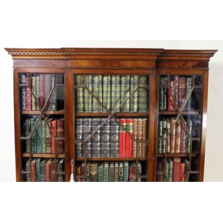 Britischer antiker Mahagoni Bücherschrank edwardianisch ca 1890