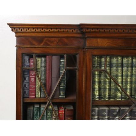 Britischer antiker Mahagoni Bücherschrank edwardianisch ca 1890