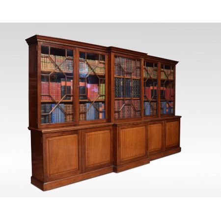 Antiker britischer Mahagoni Bücherschrank georgianisch ca 1900