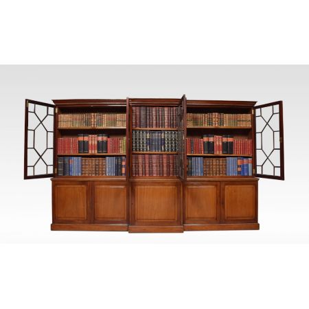 Antiker britischer Mahagoni Bücherschrank georgianisch ca 1900