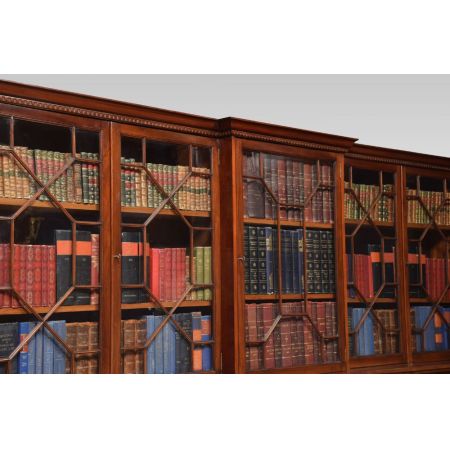 Antiker britischer Mahagoni Bücherschrank georgianisch ca 1900