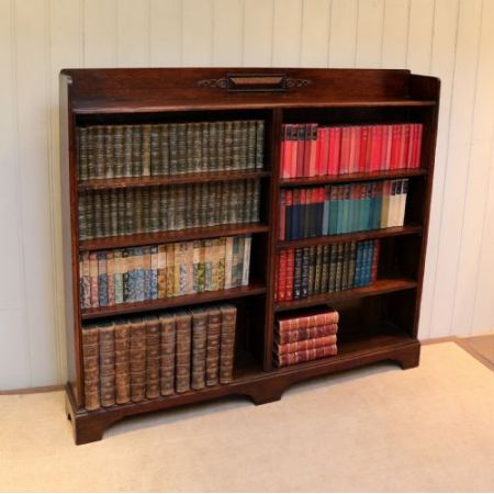 Antikes britisches Eichen Bücherregal ca 1920