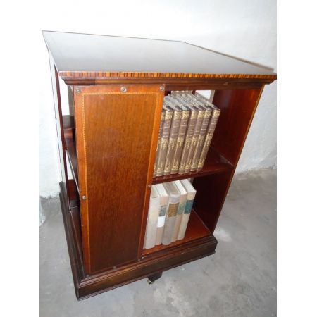 Antiker britischer Bücherschrank Mahagoni Revolving Bookcase ca 1910