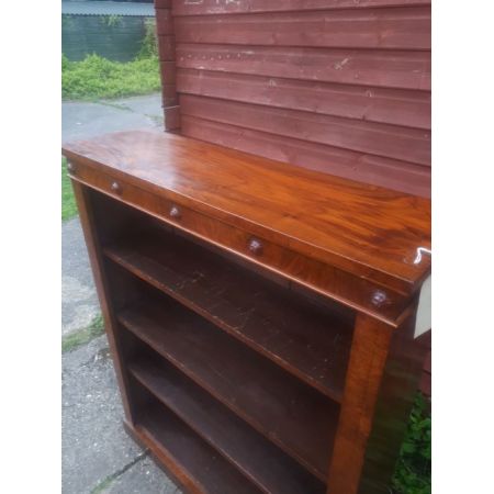 Viktorianischer antiker Nussbaum Bücherschrank englisch ca 1880