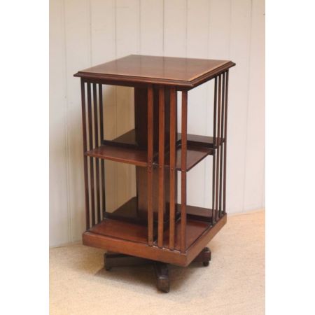 Edwardianisches Revolving Bookcase Mahagoni Bücherregal antik ca 1910