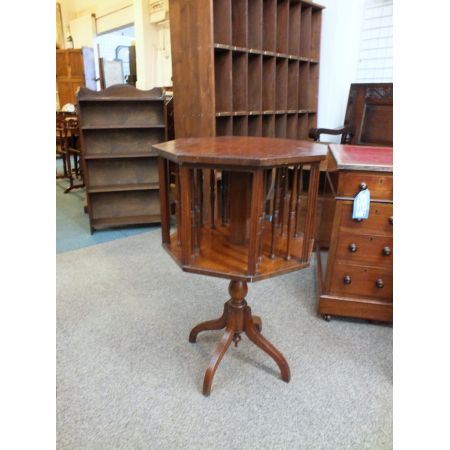 Antikes viktorianisches Revolving Bookcase Eiche ca 1880