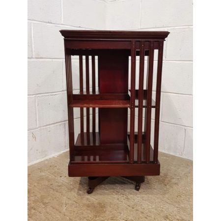 Edwardianisches antikes Mahagoni Revolving Bookcase englisch ca 1900