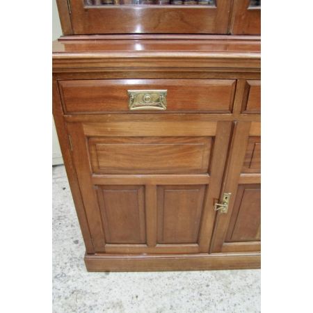 Edwardianisches britisches Mahagoni Bücherregal antik ca 1890