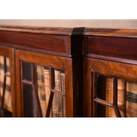 Edwardianischer antiker Mahagoni Bücherschrank englisch ca 1890