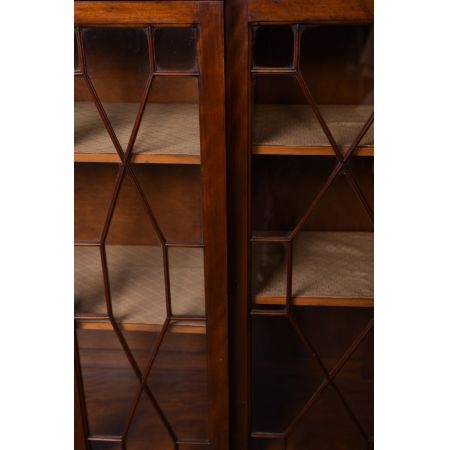 Edwardianischer antiker Mahagoni Bücherschrank englisch ca 1890