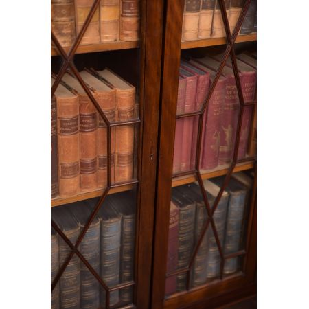 Edwardianischer antiker Mahagoni Bücherschrank englisch ca 1890