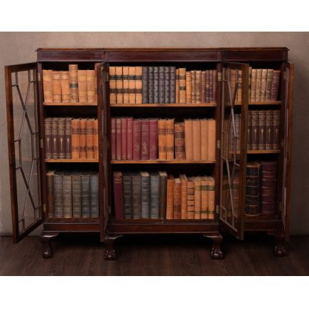 Edwardianischer antiker Mahagoni Bücherschrank englisch ca 1890