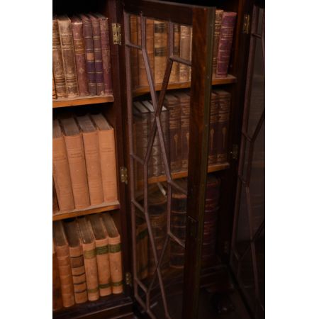 Edwardianischer antiker Mahagoni Bücherschrank englisch ca 1890