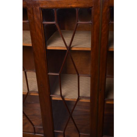 Edwardianischer antiker Mahagoni Bücherschrank englisch ca 1890