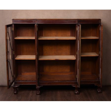 Edwardianischer antiker Mahagoni Bücherschrank englisch ca 1890